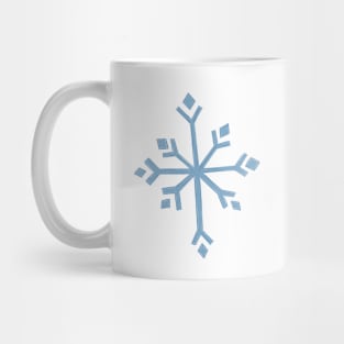 Large Snowflake Digital Illustration in Blues Mug